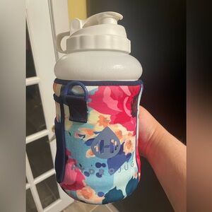 HydroJug with Colorful Floral Sleeve